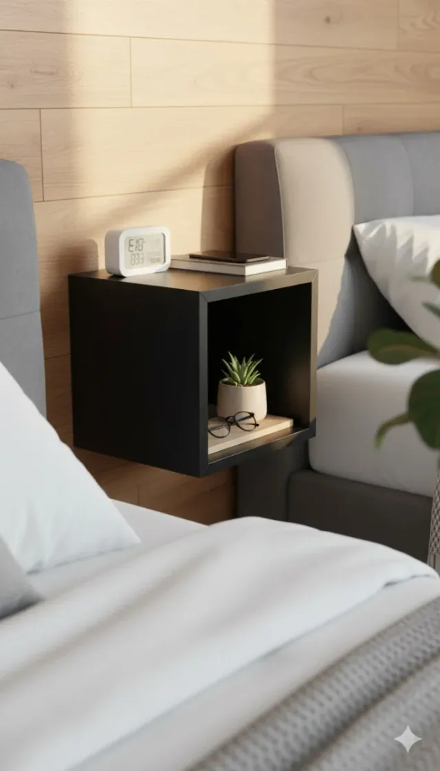 estanterías cuadradas 30x30x30 Mesita flotante.