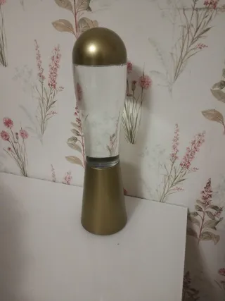 Lámpara Decorativa Dorada y Transparente