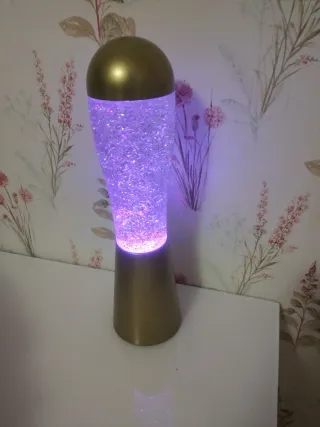 Lámpara Decorativa Dorada y Transparente