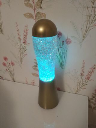 Lámpara Decorativa Dorada y Transparente