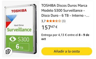 Disco Duro Toshiba Surveillance 6TB