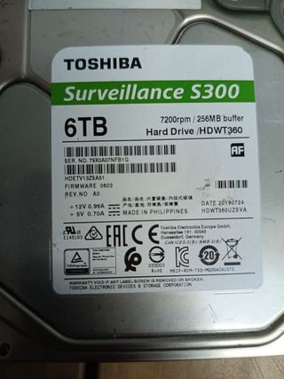 Disco Duro Toshiba Surveillance 6TB