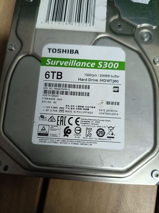 Disco Duro Toshiba Surveillance 6TB