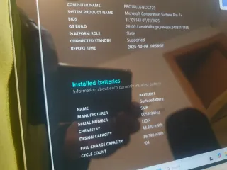 Surface Pro 7+ i3-1115G4 3GHz 8GB 128GB batr 80%