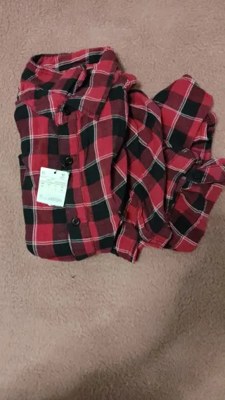 Camisa cuadros roja y negra