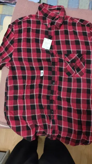 Camisa cuadros roja y negra