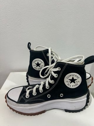 Converse Plataforma Mujer Negras Blancas