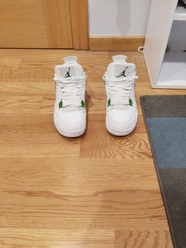 Jordan Retro 4 green metalic Talla 42 Verde Blanco