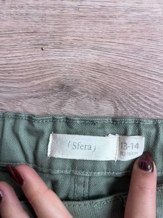 Pantalón vaquero Sfera verde 13-14 años