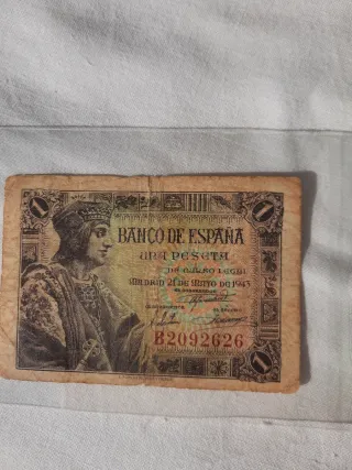 Billete 1 Peseta Banco de España 1943