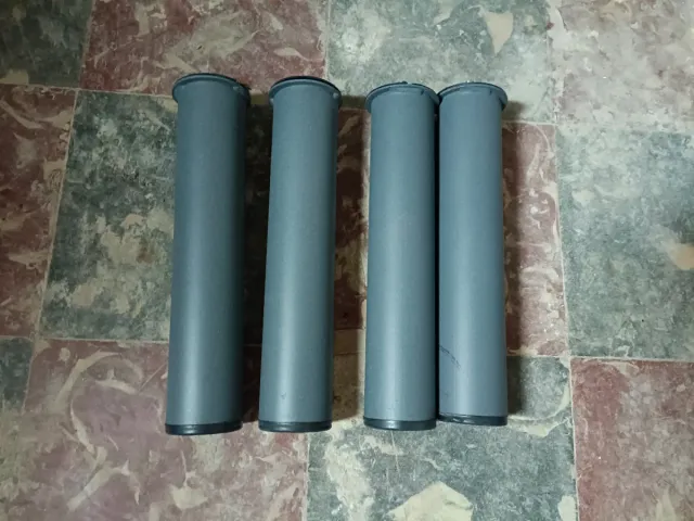 4 Patas Redondas para Cama Grises