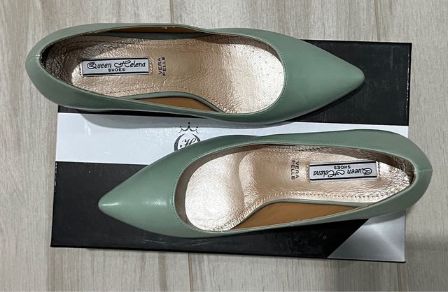 Décolleté Queen Helena verde tacco 37