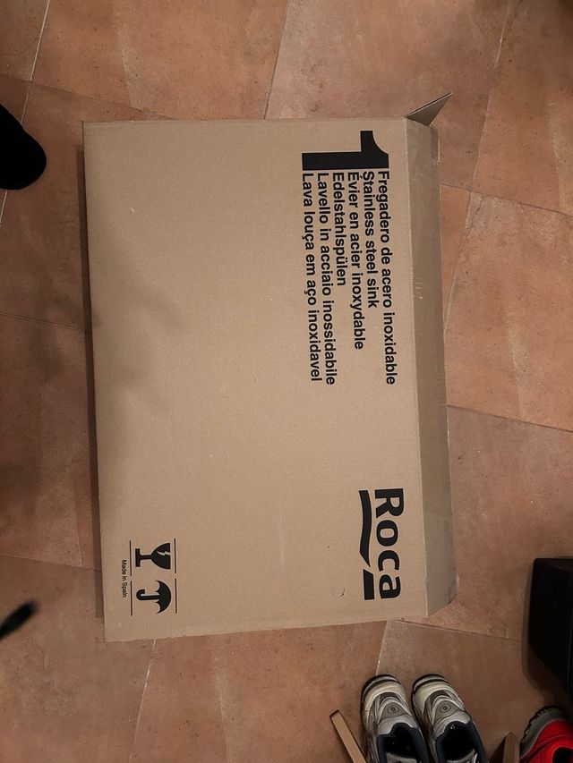 Fregadero Roca Victoria 80cm Doble Cubeta