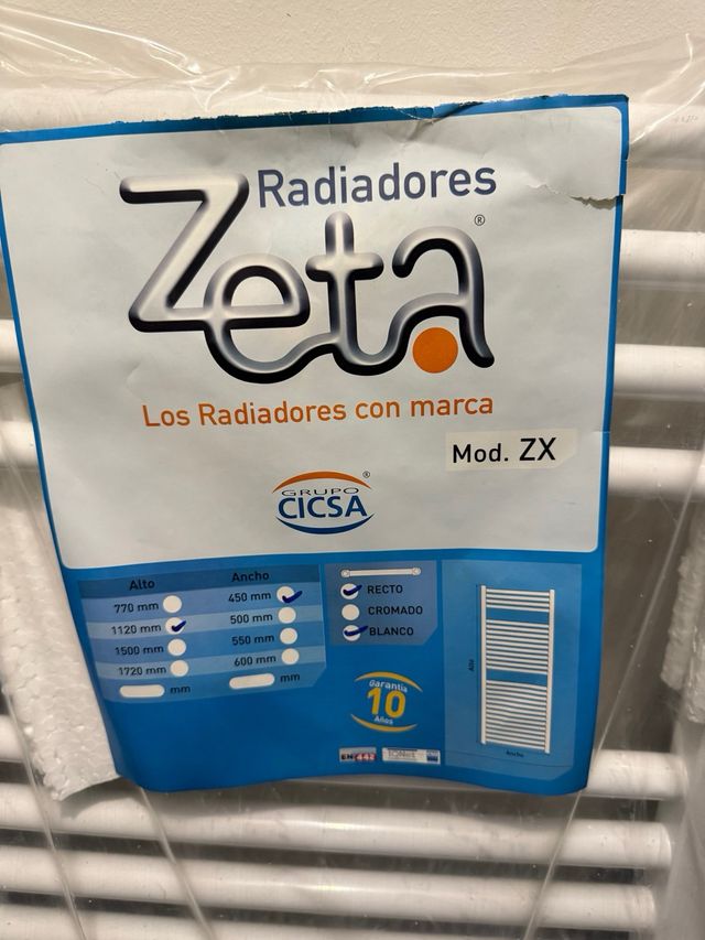 Radiador toallero Zeta Mod. ZX Blanco