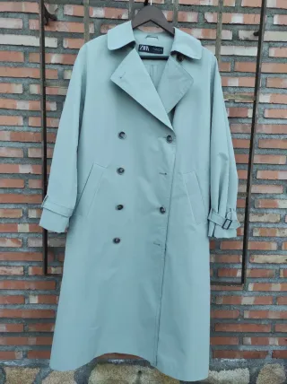 Gabardina ZARA verde agua