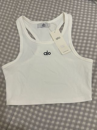 Alo Yoga Top Blanco Mujer