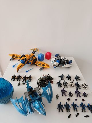 Lote Mega Bloks: Dragón, Naves y Figuras