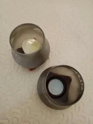 3 portavelas Baileys de vidrio