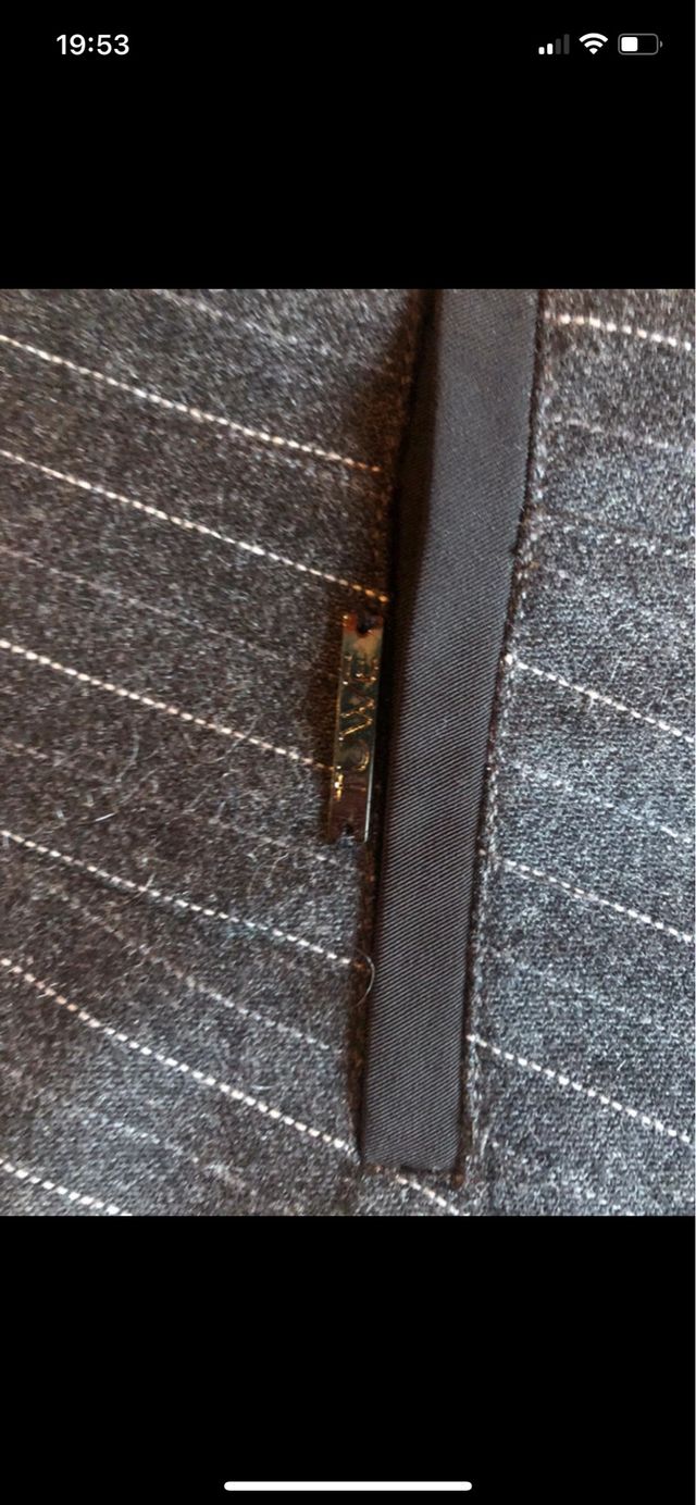 Giacca grigia a righe