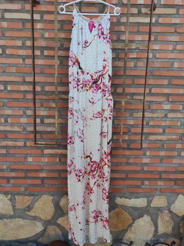 Vestido largo estampado floral