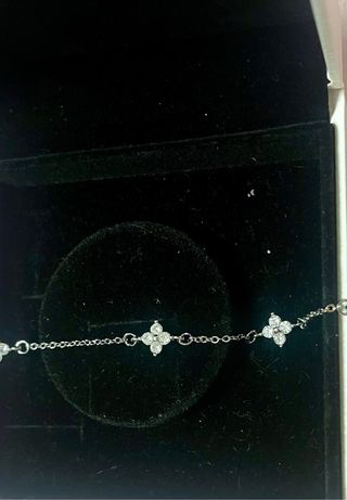 Pulsera trébol plata
