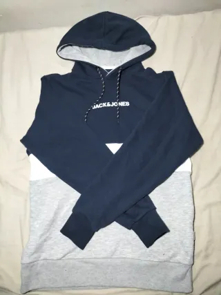 Sudadera Jack & Jones azul y gris