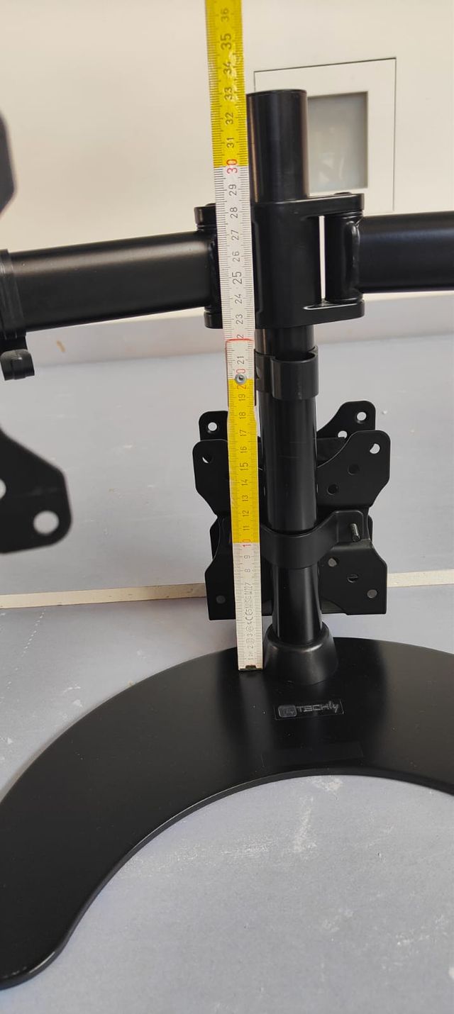 Supporto doppio monitor Techly nero