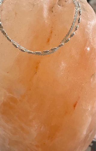 Pulsera doble plateada