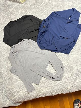 Pack 3 Camisetas Manga Larga Básicas