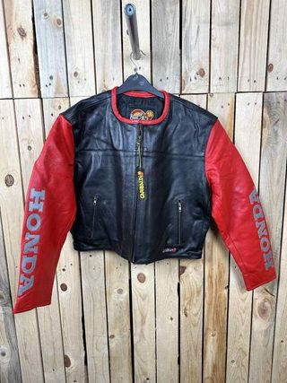 CHAQUETA T-L DE MOTO GARIBALDI HONDA NEGRO 1