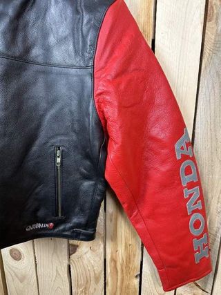 CHAQUETA T-L DE MOTO GARIBALDI HONDA NEGRO 1