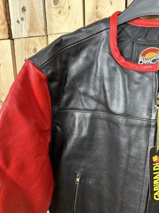 CHAQUETA T-L DE MOTO GARIBALDI HONDA NEGRO 1