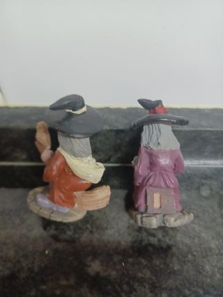 Pareja Brujitas Suerte Figuras Decorativas