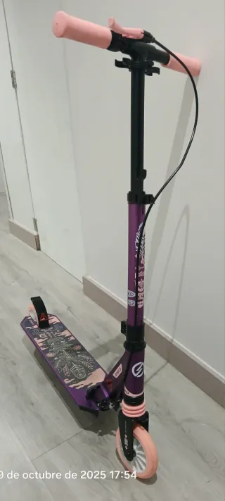 Patinete Oxelo Morado Ruedas Rosas