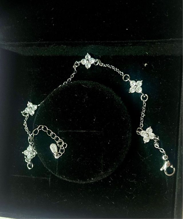 Conjunto Pendientes y Pulsera Trébol Plata