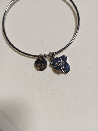 Kidult Braccialetto Charm Coccinella Argento