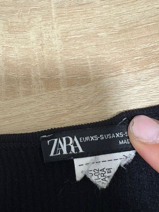 Top Zara Negro con Brillantes