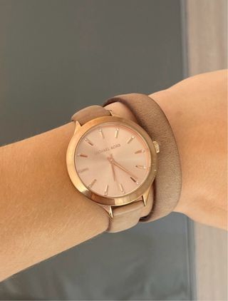 Reloj Michael Kors Oro Rosa Pulsera Cuero