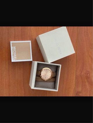 Reloj Michael Kors Oro Rosa Pulsera Cuero