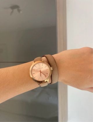 Reloj Michael Kors Oro Rosa Pulsera Cuero