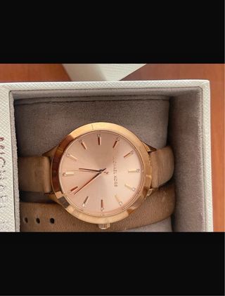 Reloj Michael Kors Oro Rosa Pulsera Cuero