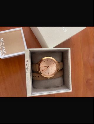 Reloj Michael Kors Oro Rosa Pulsera Cuero