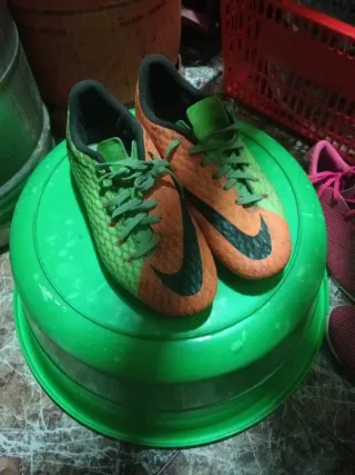 Zapatillas Nike Futbol Naranja/Verde