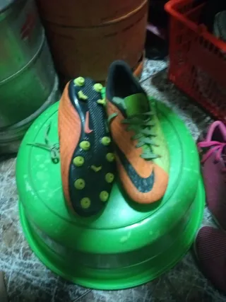 Zapatillas Nike Futbol Naranja/Verde
