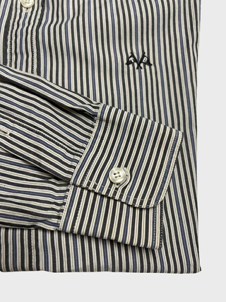 Camisa Thomas Burberry Rayas Azul Talla L