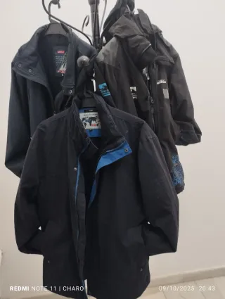 Lote 3 chaquetas hombre negras y azules