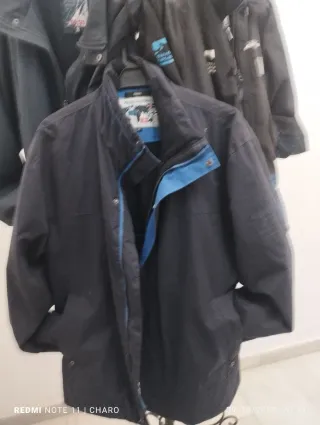 Lote 3 chaquetas hombre negras y azules
