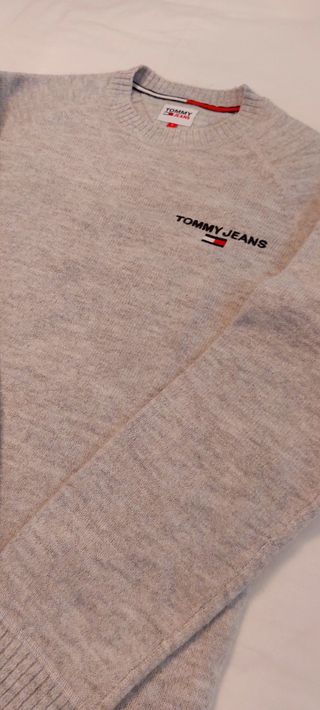 Jersey Tommy Jeans Hombre Gris Talla M