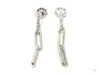 pendientes plata 925mm con circonita