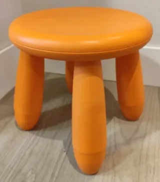 2 Taburetes Ikea Naranja Infantil niña niño